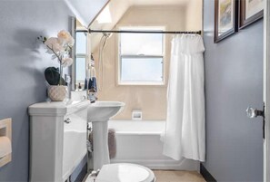 Shower, soap, shampoo