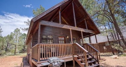 Cozy cabin w/ loft, private hot tub, near Bison Ranch, sleeps 6