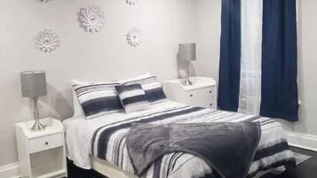 2 bedrooms, iron/ironing board, travel crib, free WiFi