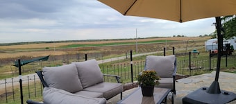 Modern Farmhouse with gorgeous views and lots of farm animals!