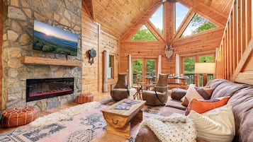 Smart TV, fireplace, video games