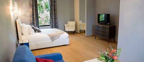 Family Double Room, Garden View | Premium bedding, Select Comfort beds, individually decorated