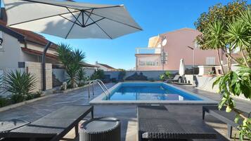 Outdoor pool, a heated pool