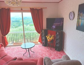 Una televisión de pantalla plana