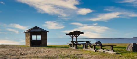 Beach nearby, sun-loungers