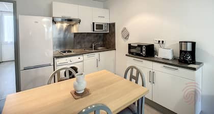 Charmant F2 tout équipé, proche centre-ville et Thermes, avec Wifi, animaux acceptés