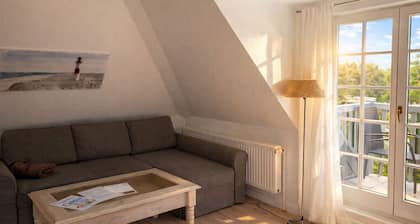 Gemütlichkeit unterm Dach - ruhige Ferienwohnung mit Balkon