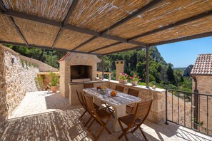 Luxury Villa, 3 Bedrooms, Mountain View | Terrace/patio - Rustic luxury villa Fulmin (Hvar)