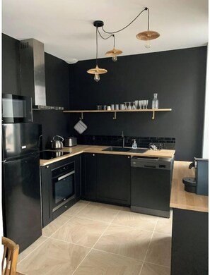 Fridge, microwave, oven, stovetop - Champagne! Spacious apartment (Reims)