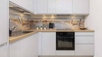 Fridge, oven, stovetop, dishwasher