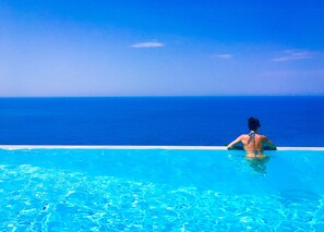 Outdoor pool, a heated pool - KATHISMA BAY VILLAS | VILLA OCEANOS | LUXURY VILLA | PRIVATE POOL | VIEWS (Lefkada)