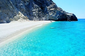 On the beach, sun-loungers, beach towels - KATHISMA BAY VILLAS | VILLA OCEANOS | LUXURY VILLA | PRIVATE POOL | VIEWS (Lefkada)