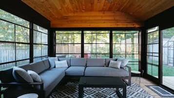 Télévision, cheminée, services de streaming