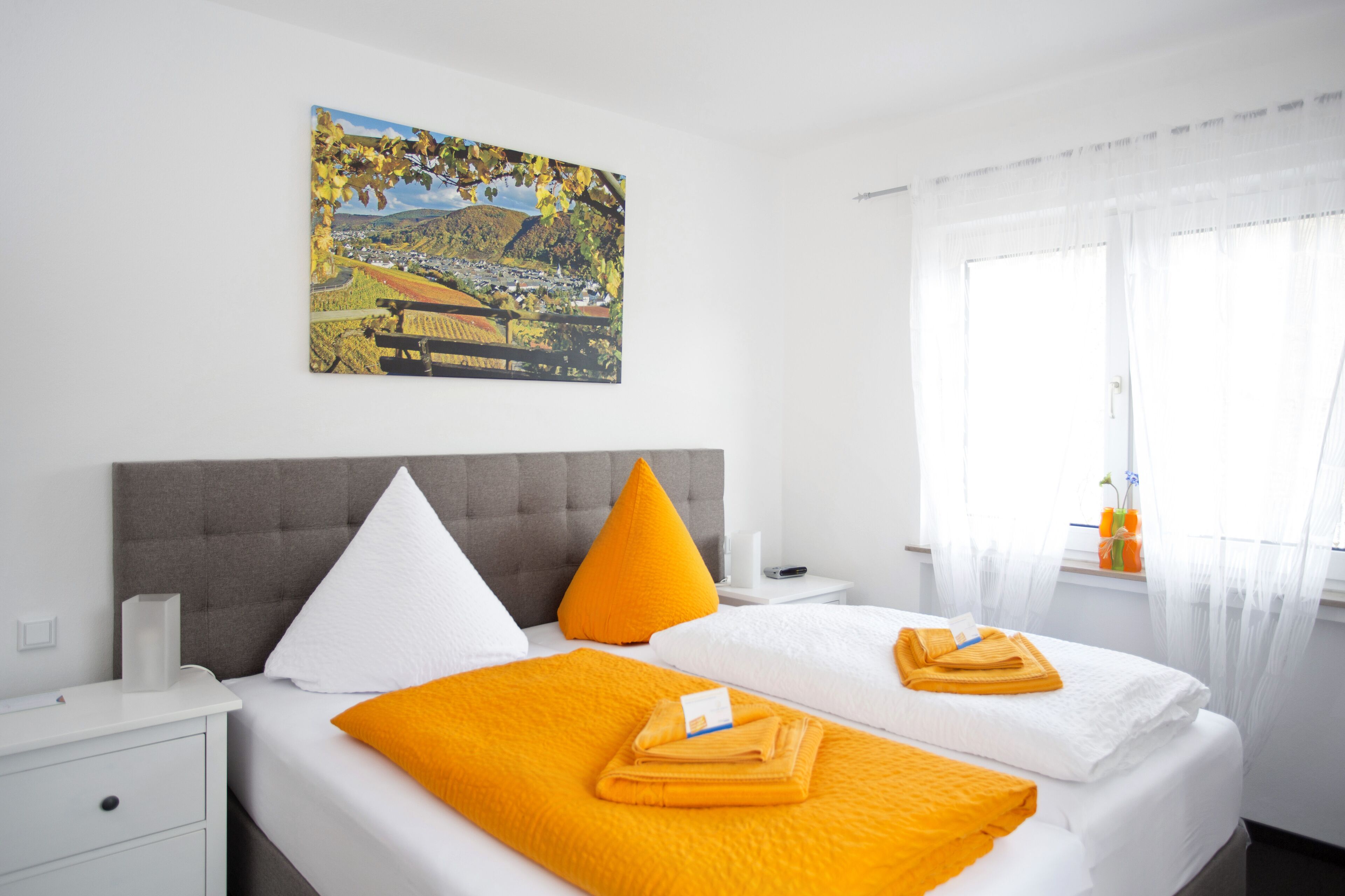 Double Room | Memory foam beds, desk, laptop workspace, iron/ironing board