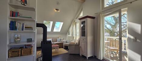 Télévision, cheminée, chaßne hi-fi