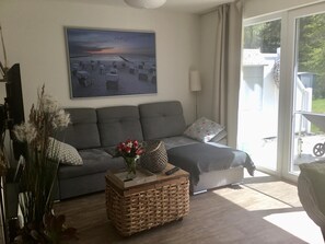 TV, DVD player, stereo