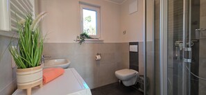 Shower, hair dryer