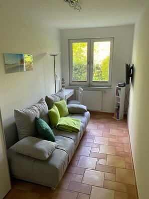TV, DVD player, stereo