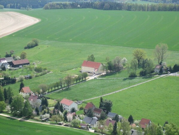 Aerial view - FeHa Schrammsteinblick, Landhaus Böhmer***** (Papstdorf)