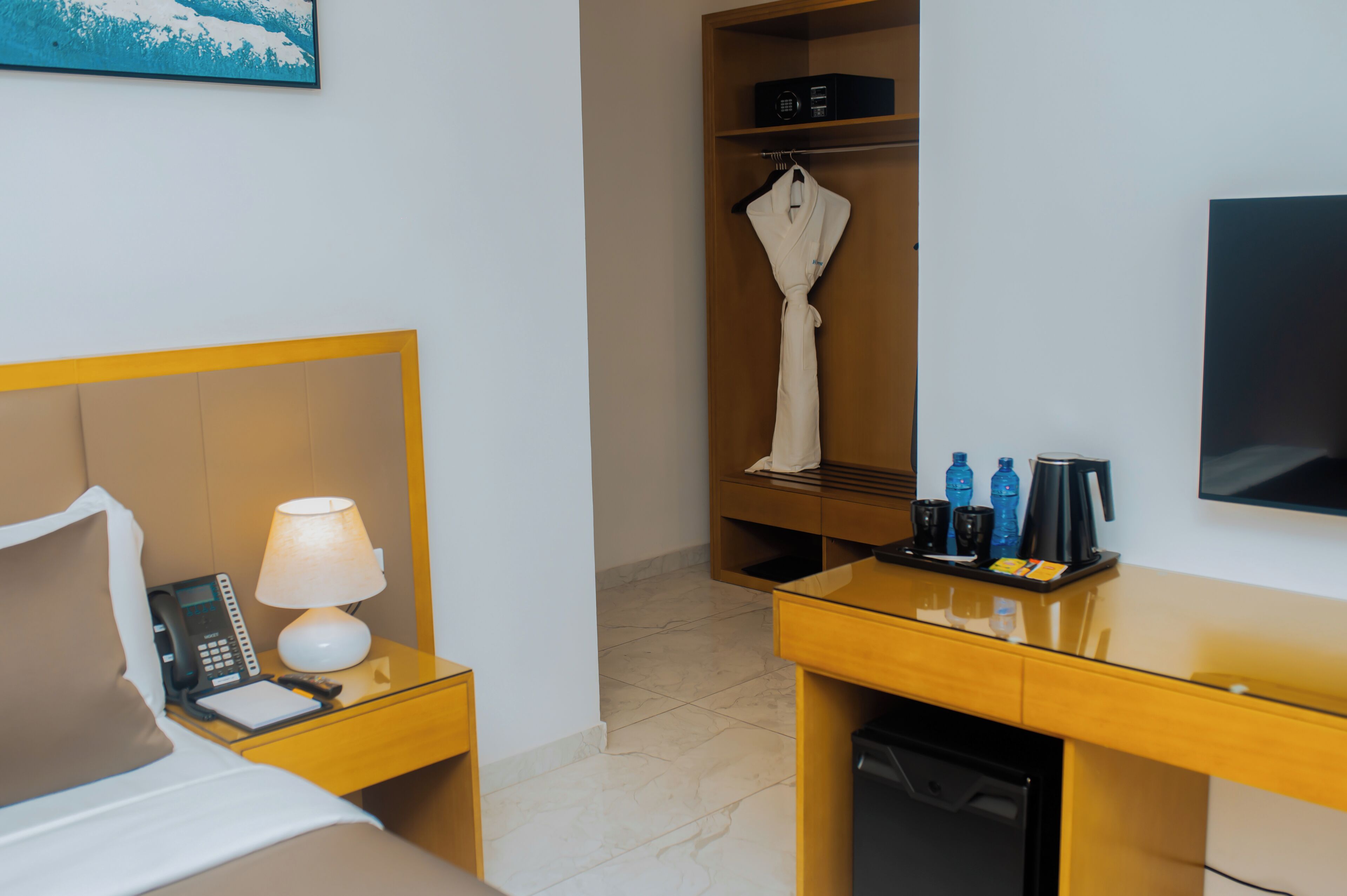 Habitació econòmica, 1 llit de matrimoni | Roba de llit d'alta qualitat, cobrellits i minibar 