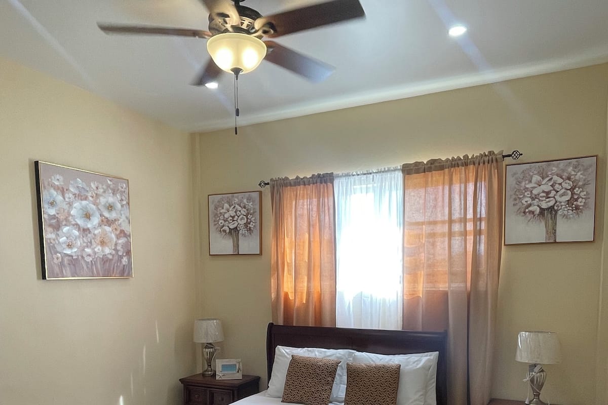 Blackout drapes, iron/ironing board, free WiFi