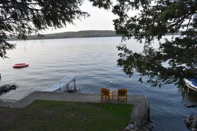 Sebec Lakefront Cottage, Swim/Boat/BBQ from deck