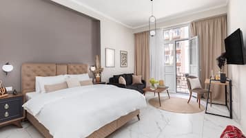 Suite studio Deluxe | Literie de qualité, couette en duvet, lit avec matelas Tempur-Pedic