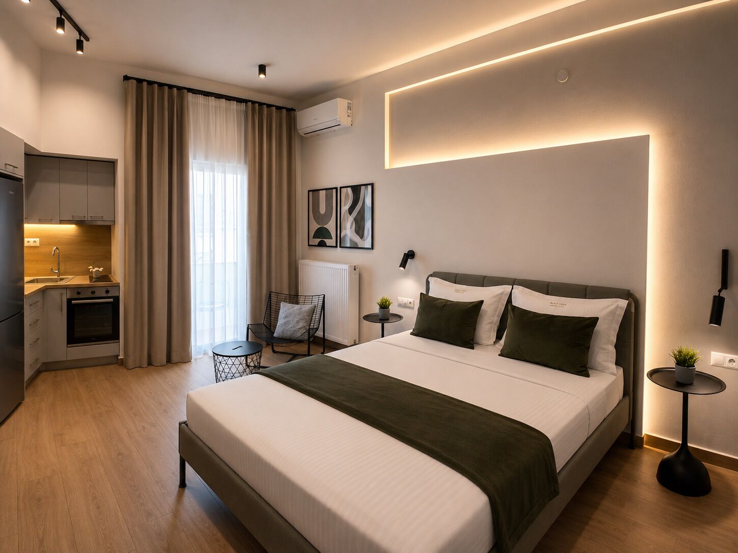 Comfort Studio | Premium bedding, down comforters, Tempur-Pedic beds, in-room safe
