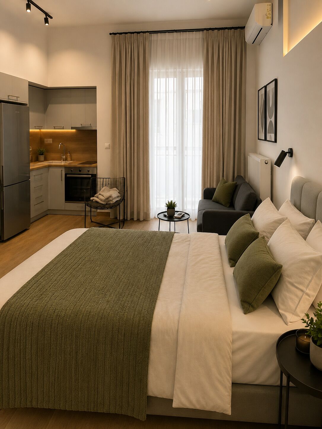 Studio Comfort | Seprai premium, selimut bulu angsa, dan tempat tidur Tempur-Pendic