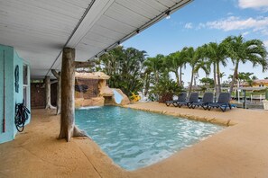 Outdoor pool, a heated pool