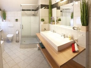 Shower, hair dryer, towels, soap - Large maisonette apartment - only 5 minutes to Europapark (Kappel-Grafenhausen)