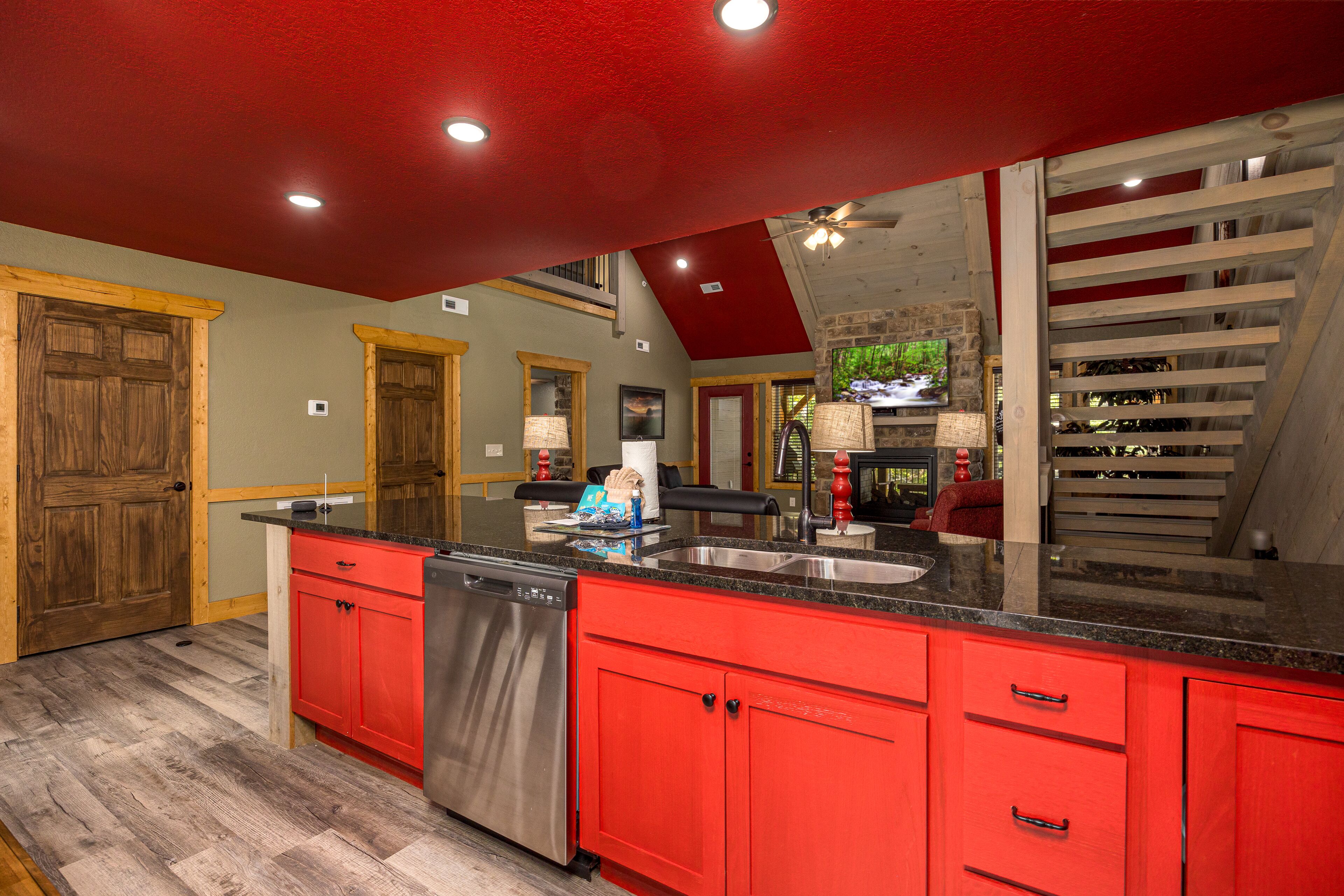 Cabin, Multiple Beds, Hot Tub, Mountain View | Private kitchen | Fridge, microwave, oven, stovetop