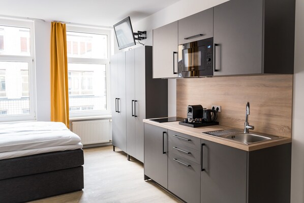 1 غرفة نوم وواي فاي وملاءات أسرّة