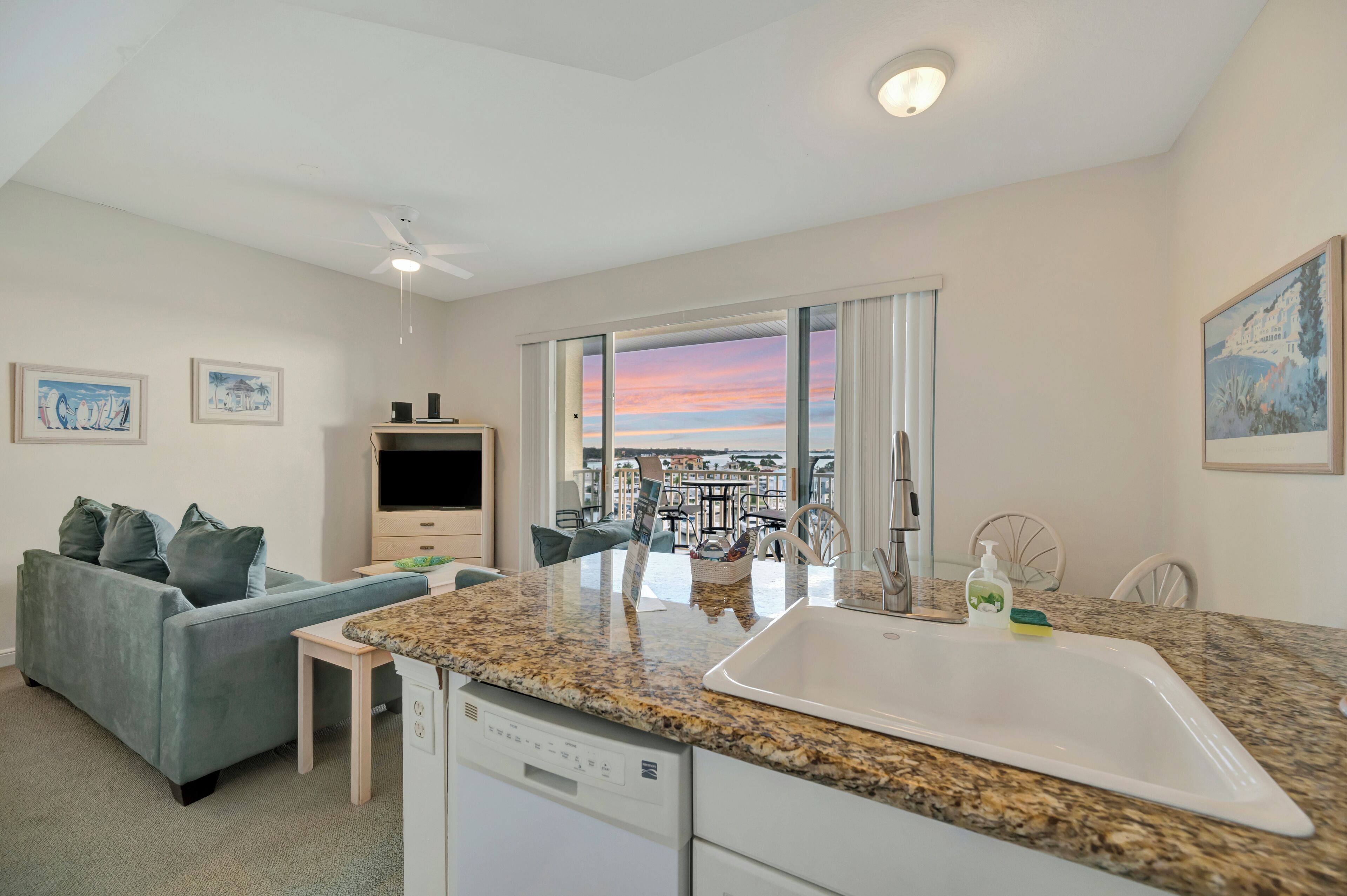 Premier Apartment, Balcony, Bay View | Living area | 32-inch LED TV with digital channels, TV