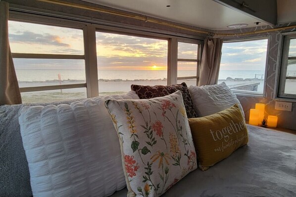 1 bedroom, desk, iron/ironing board, travel cot