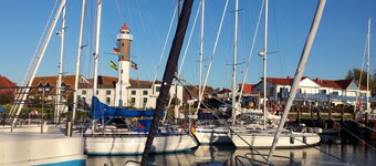 Cozy vacation apartment with a view of the harbor, Baltic Sea and lighthouse