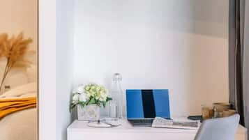 Desk, iron/ironing board, free WiFi, bed sheets