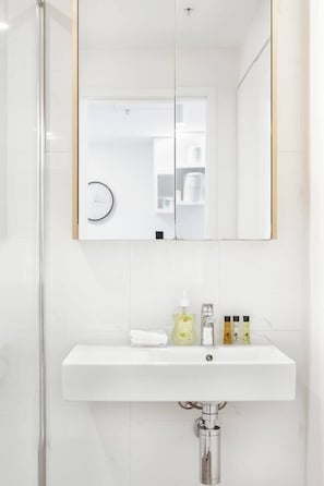 Sèche-cheveux, savon, shampoing