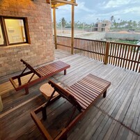 Apartamento superior | Terraço/pátio