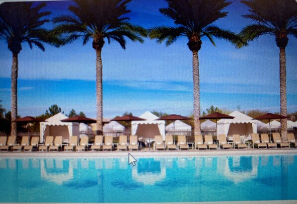 Outdoor pool, a heated pool