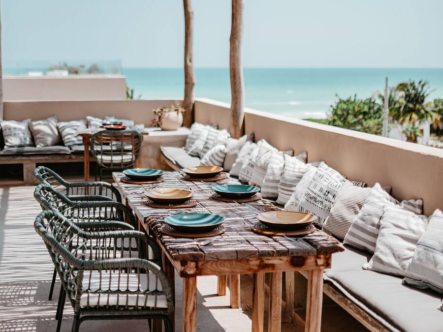 Vistas para a piscina