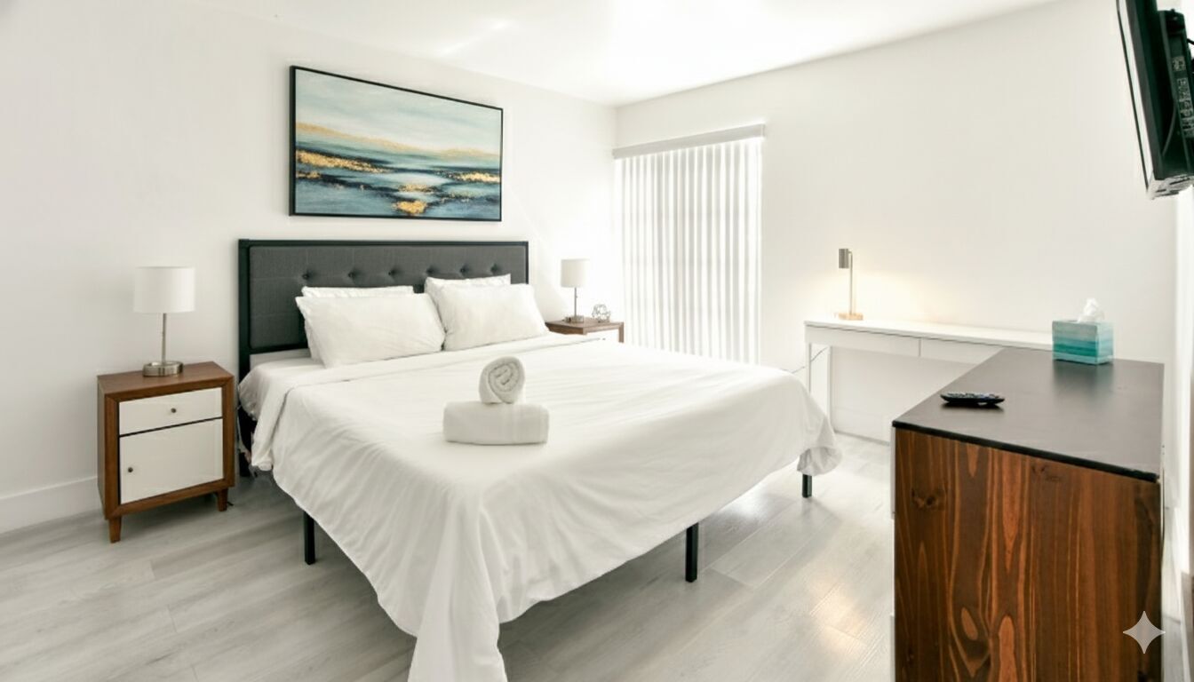 1 habitación, escritorio, tabla de planchar con plancha y wifi 