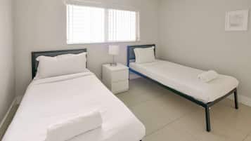 2 quartos, roupas de cama premium