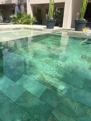 Outdoor pool, a heated pool