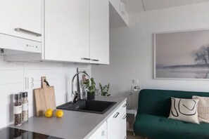 Interior - Modern and elegant studio next to Finnoo metro (Espoo)