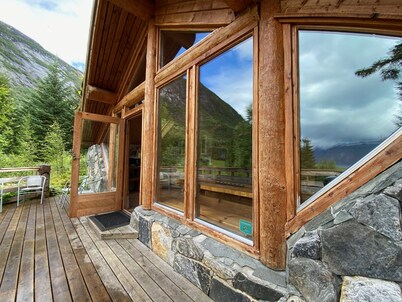 Big Cabin sleeps 2-9 people, open fire place, view of the Sognefjord