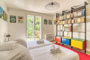3 chambres, fer et planche Ă repasser, Wi-Fi, draps fournis