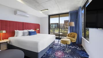 In-room safe, desk, laptop workspace, blackout drapes