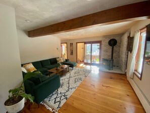 Smart TV, fireplace, video games, books