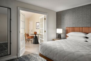 Premium bedding, down comforters, pillowtop beds, in-room safe